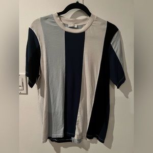 Sandro men’s Blue Striped Tee (Small)